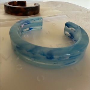 Machete Architect Cuff in Classic Tortoise and Capri Blue Set